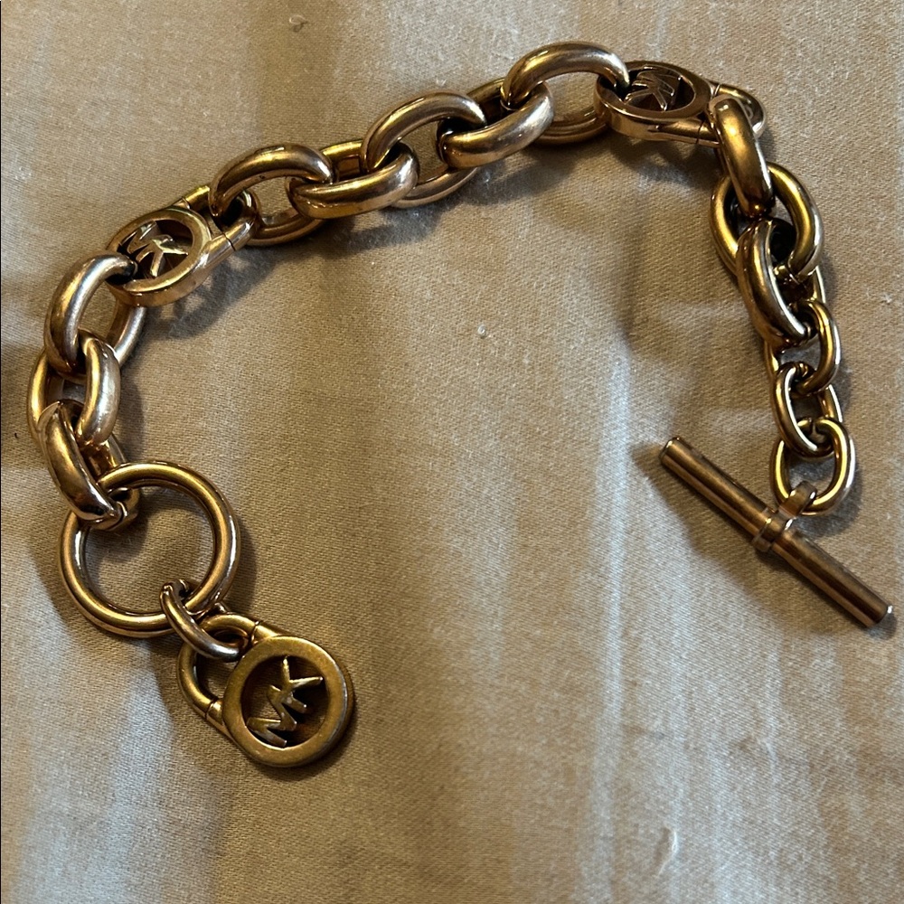 Michael Kors Gold Logo Charm Bracelet
